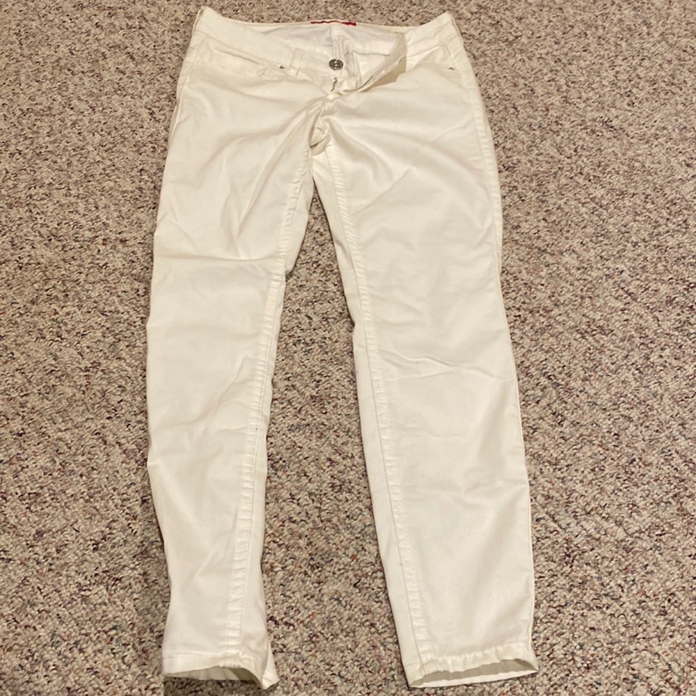 White low rise guess skinny jeans